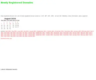Newly-Registered-Domains.com Screenshot