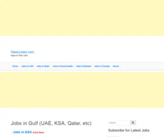 Newlyjobs.com(Job Careers in Dubai UAE) Screenshot