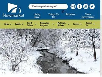 Newmarket.ca(Official website for the Town of Newmarket) Screenshot