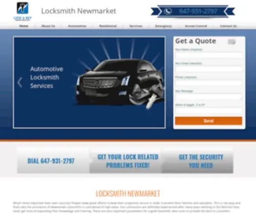 Newmarketlocksmithexperts.ca(Locksmith Newmarket ON) Screenshot