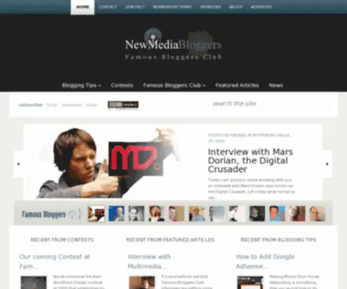 Newmediabloggers.com(Bloggers) Screenshot