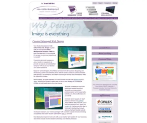 Newmediadevelopment.net(Content managed web design) Screenshot