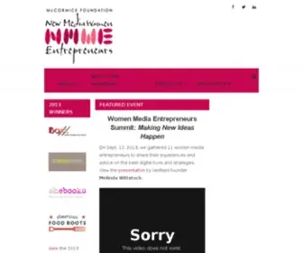 Newmediawomen.org(McCormick Foundation New Media Women Entrepreneurs) Screenshot