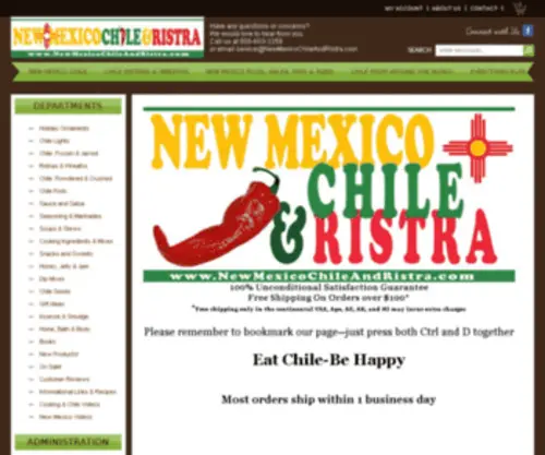 Newmexicochileandristra.com(New Mexico Chile & Ristra) Screenshot