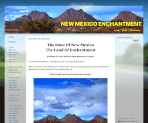 Newmexicoenchantment.com(New Mexico Enchantment) Screenshot