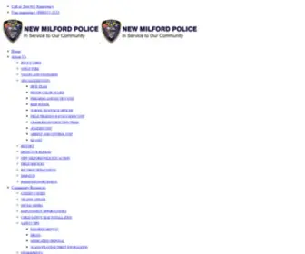 Newmilfordpolice.org(In Service to Our Community) Screenshot