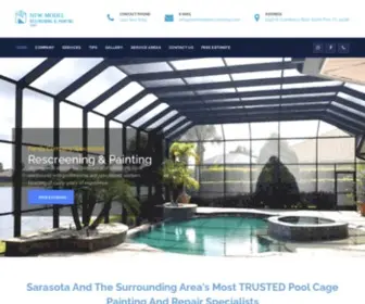 Newmodelrescreening.com(Sarasota Pool Cage Painting And Repair) Screenshot