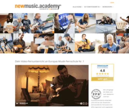 Newmusicacademy.de(Wunschinstrument per Fernunterricht lernen) Screenshot