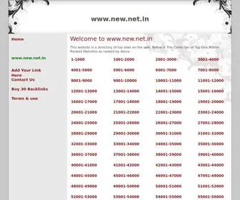 New.net.in(List of domains) Screenshot