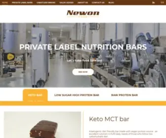 Newonfood.com(Protein bar private label manufacturer Europe) Screenshot