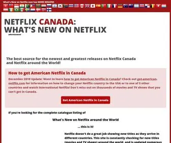 Newonnetflix.com(Netflix Canada) Screenshot