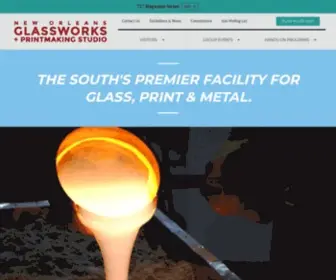 Neworleansglassworks.com(New Orleans Glassworks & Printmaking Studio) Screenshot