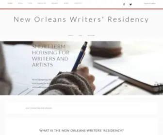 Neworleanswritersresidency.org(Writing in the Heart of New Orleans) Screenshot