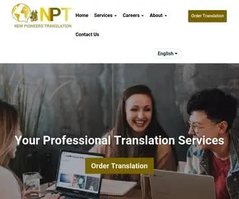 Newpioneerstranslation.com(New Pioneers Translation) Screenshot