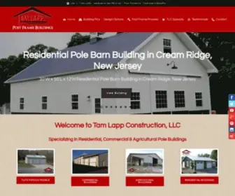 Newpolebarn.com(Tam Lapp Construction) Screenshot