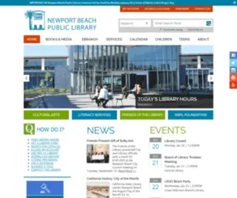 Newportbeachlibrary.org(Newport Beach Library) Screenshot
