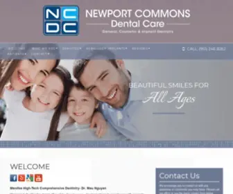 Newportcommonsdental.com(Menifee Dentist) Screenshot