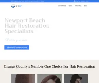 Newporthairclinic.com(Pure Hair Restoration Center) Screenshot