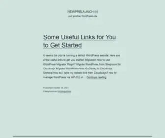 Newprelaunch.in(Just another WordPress site) Screenshot