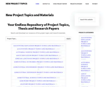 Newprojecttopics.com.ng(Final Year Research Project Topics) Screenshot