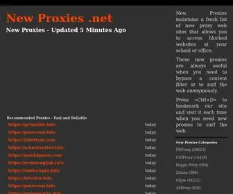 Newproxies.net(Our New Proxies list) Screenshot