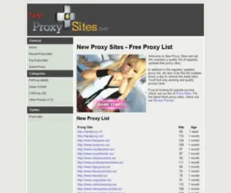 Newproxysites.net(New Proxy Sites .net) Screenshot