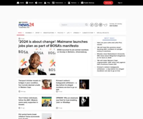 News24.com(South Africa's leading source of trusted news) Screenshot