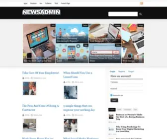 Newsadmin.com(News admin) Screenshot