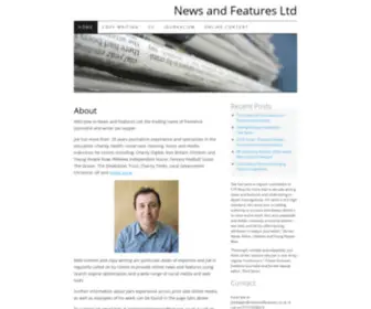 Newsandfeatures.co.uk(A website to promote the freelance journalism services offered by news and features ltd) Screenshot