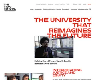 Newschool.edu(A University in New York City) Screenshot
