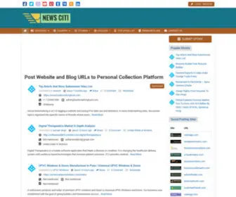 Newsciti.com(Post Website and Blog URLs to Personal Collection Platform) Screenshot