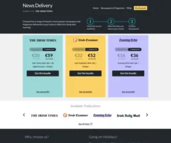 Newsdelivery.ie(Newspaper Delivery Service from the Irish Times) Screenshot