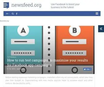 Newsfeed.org(Use Facebook to boost your business to the fullest) Screenshot