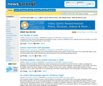 Newsgarbage.com(News front page) Screenshot