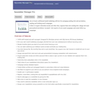 Newsletter-Manager-Pro.com(Self-hosted mailing list and newsletter software for Windows servers, SQL-Server, MS Access) Screenshot