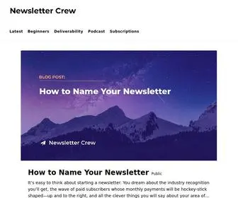 Newslettercrew.com(Newsletter Crew) Screenshot