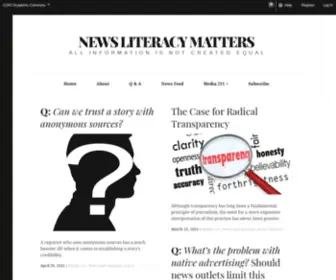 Newsliteracymatters.com(News Literacy Matters) Screenshot