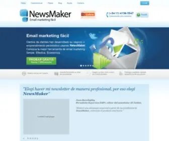 Newsmaker.com.ar(NewsMaker Email marketing f) Screenshot