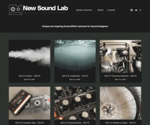Newsoundlab.com(Independent Sound Effects Libraries) Screenshot