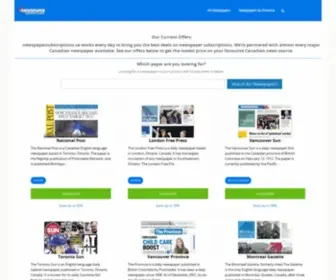 Newspapersubscriptions.ca(National and local newspaper subscriptions at discounted prices) Screenshot