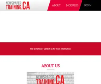 Newspapertraining.ca(Newspaper Training) Screenshot