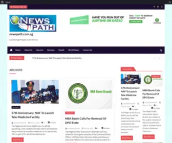 Newspath.com.ng(Connecting People to the World) Screenshot