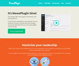 Newsplugin.com(The ultimate FREE news plugin for WordPress and other platforms) Screenshot