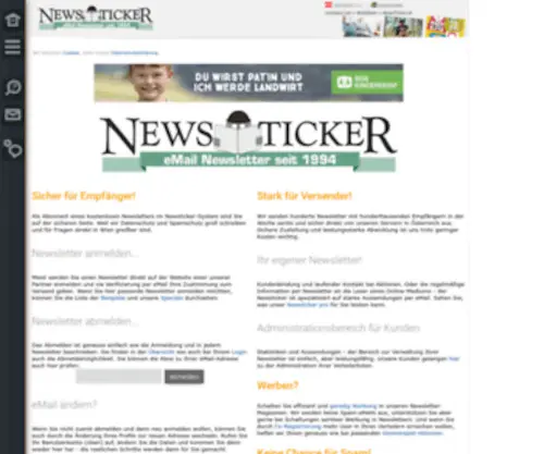 Newsticker.at(Kostenlose Mailinglisten) Screenshot
