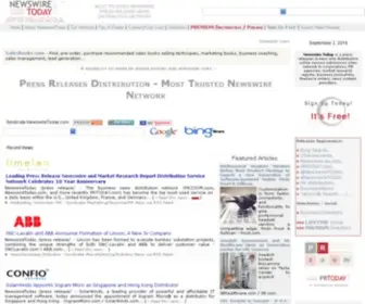 Newswiretoday.com(NewswireToday Leading Press Releases & Newswire Distribution Service) Screenshot