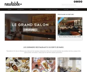 Newtable.com(Déniche pour vous les derniers Restaurants les plus tendance à Paris) Screenshot