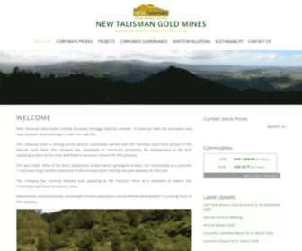 Newtalismangoldmines.co.nz(New Talisman Gold) Screenshot