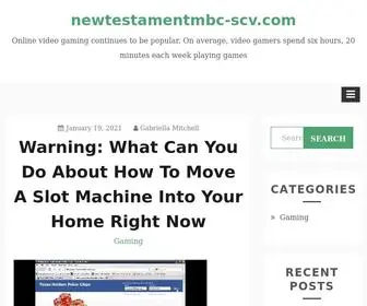 Newtestamentmbc-SCV.com(Online video gaming continues to be popular) Screenshot