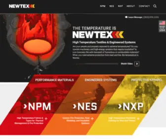 Newtex.com(High Temperature Fabrics and Engineered Systems) Screenshot
