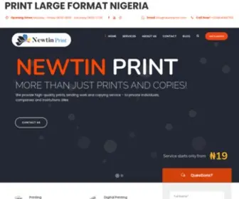 Newtinprint.com(Print Large Format Nigeria) Screenshot